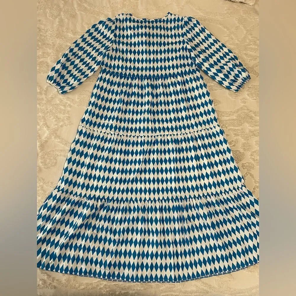 Diamond Shape Printed Midi Dress - Picture 3 of 5